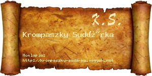 Krompaszky Sudárka névjegykártya